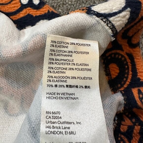 Anthropologie Maeve Floral Shift Mini Dress Green & Orange Size X-Small - Picture 6 of 7